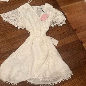 Hello Molly "Darling Days" White Lace Dress Size 4